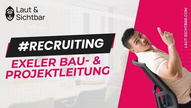 Thumbnail zum Recruiting Video für EXELER Bau & Projektleitung